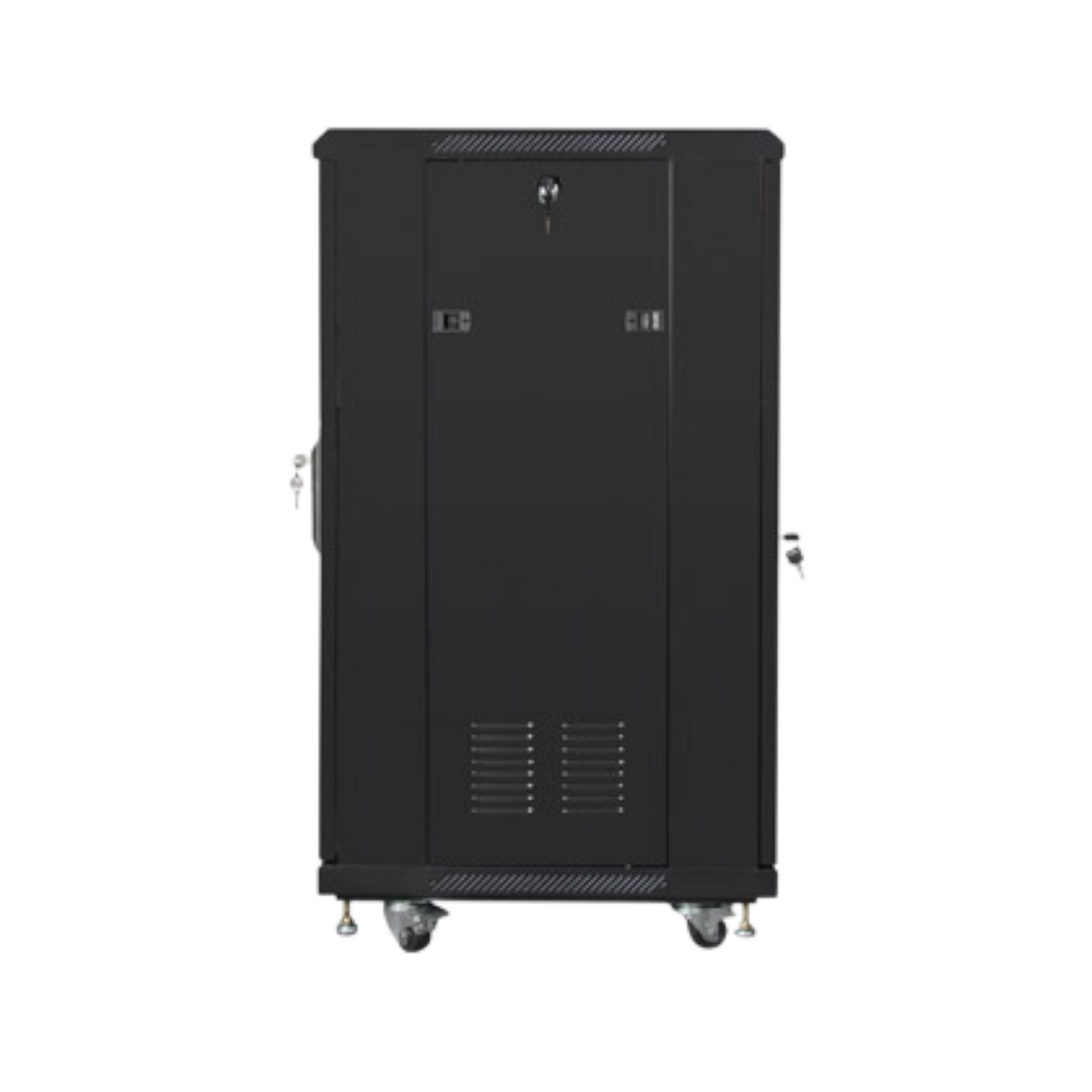 Szafa rack Lanberg 19" 22U 600x600mm stojąca Drzwi szklane Czarny