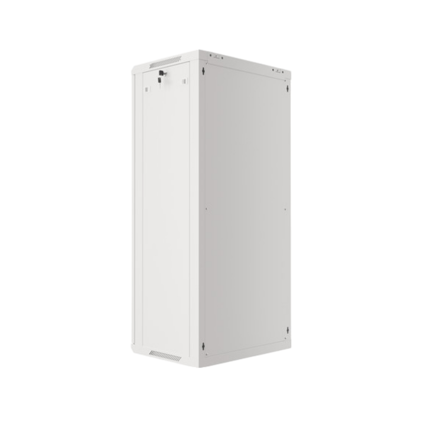 Szafa rack Lanberg 19" 27U 600x450mm wisząca V2 Drzwi szklane Szary