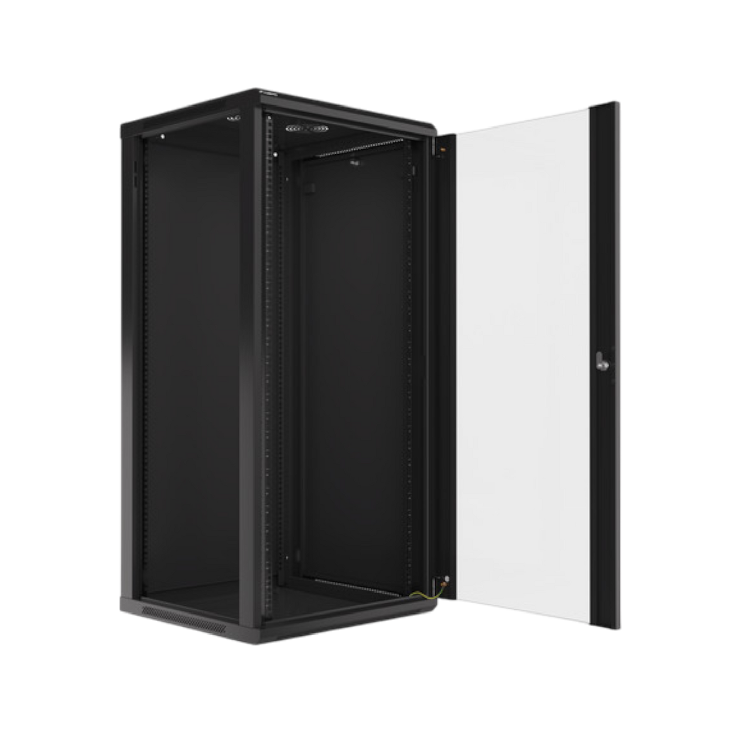 Szafa rack Lanberg 19" 27U 600x600mm wisząca V2 Drzwi szklane Czarny