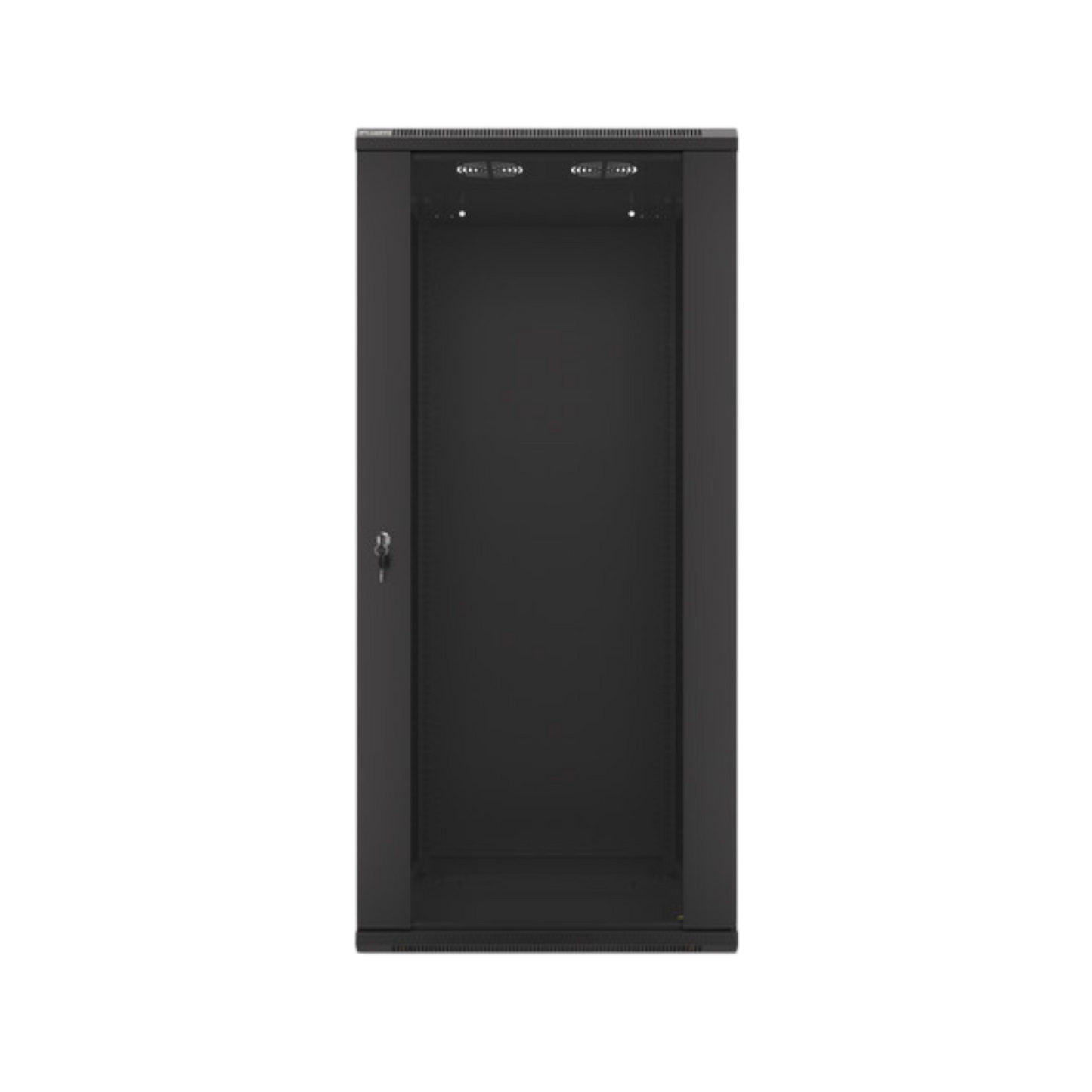 Szafa rack Lanberg 19" 27U 600x600mm wisząca V2 Drzwi szklane Czarny