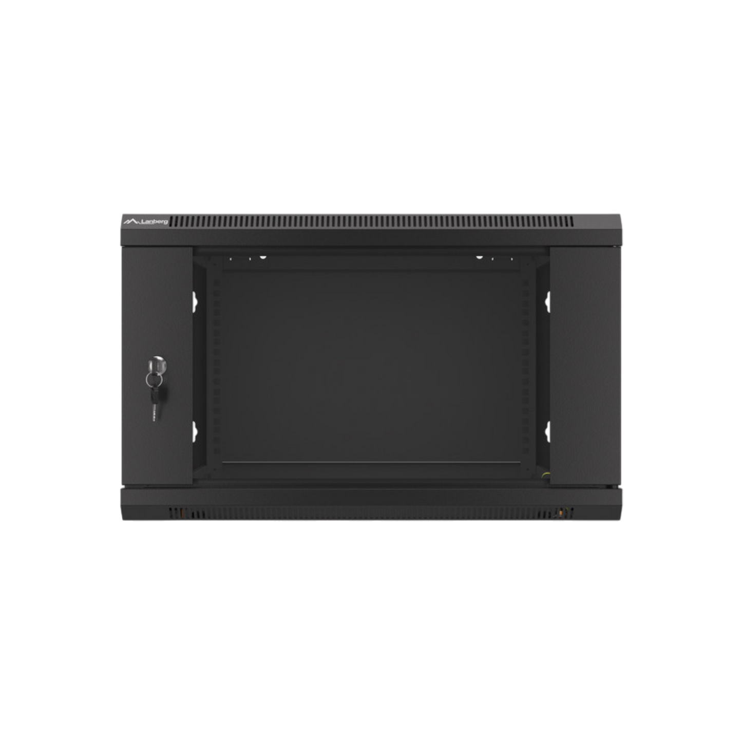 Szafa rack Lanberg 19" 6U 600x600mm wisząca V2 Drzwi szklane Czarny