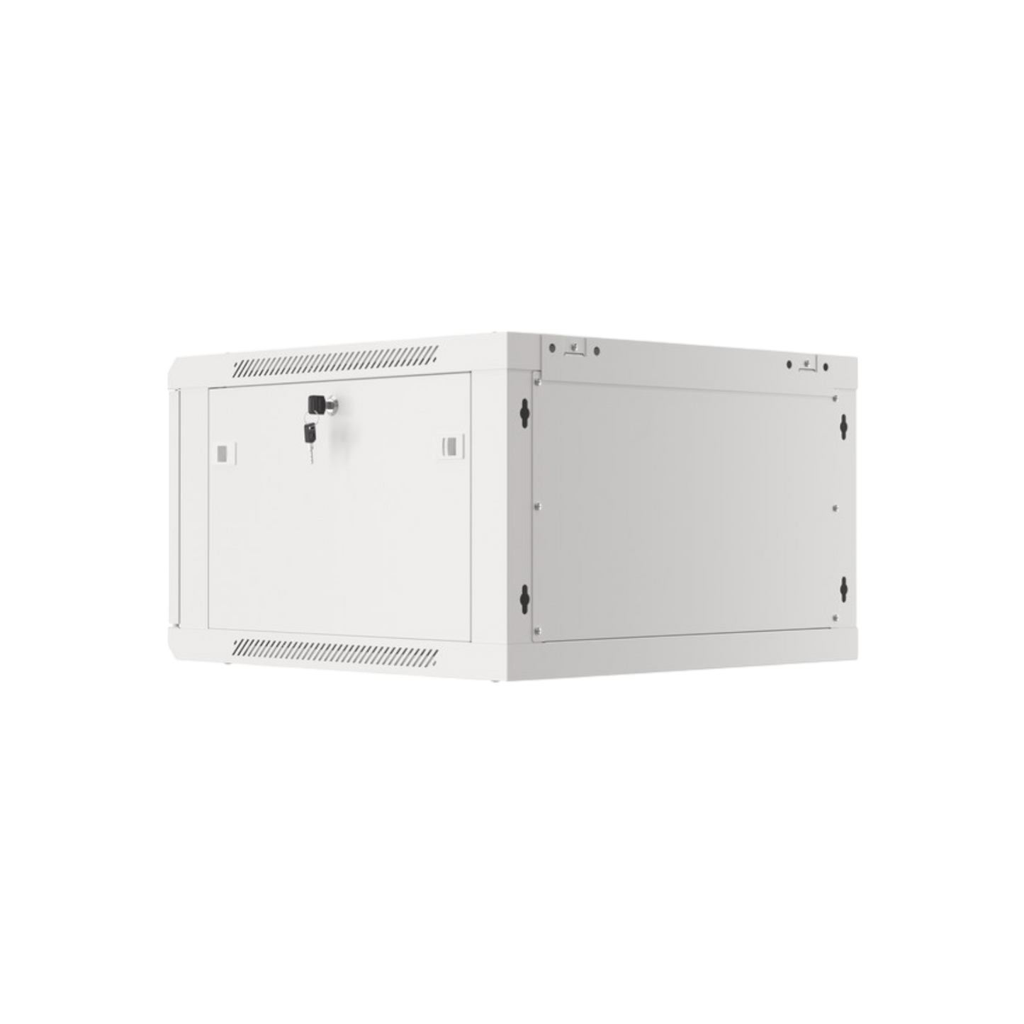 Szafa rack Lanberg 19" 6U 600x600mm wisząca V2 Drzwi szklane Szary