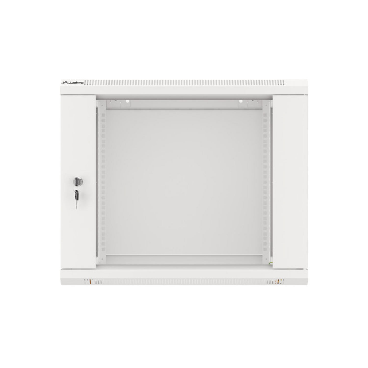 Szafa rack Lanberg 19" 9U 600x450mm wisząca V2 Drzwi szklane Szary