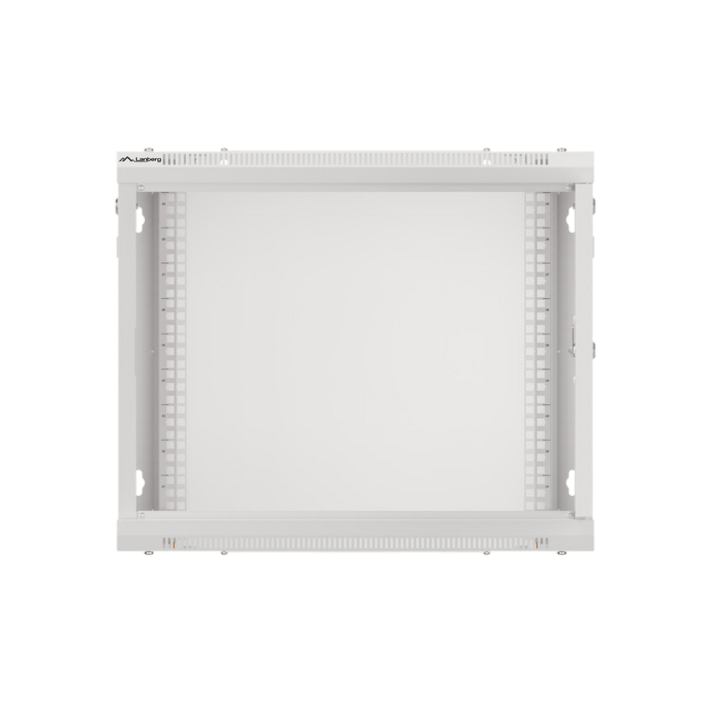 Szafa rack Lanberg 19" 9U 600x450mm wisząca V2 Drzwi szklane Szary