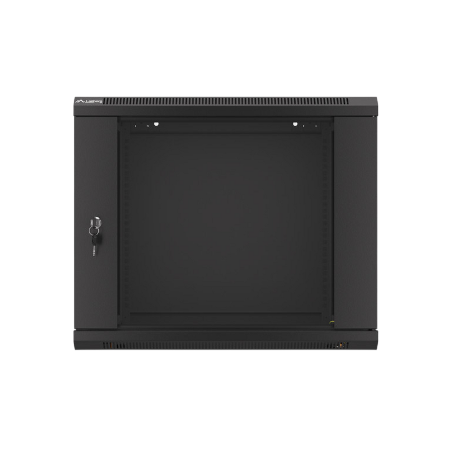 Szafa rack Lanberg 19" 9U 600x450mm wisząca V2 Drzwi szklane Czarny
