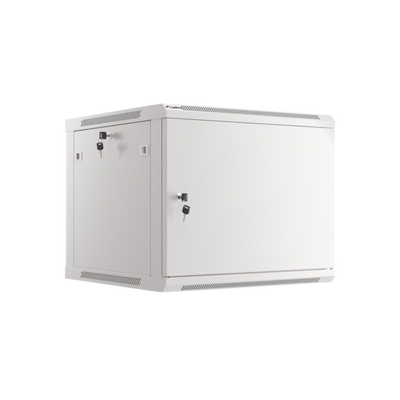 Szafa rack Lanberg 19" 9U 600x600mm wisząca Drzwi metalowe Szary