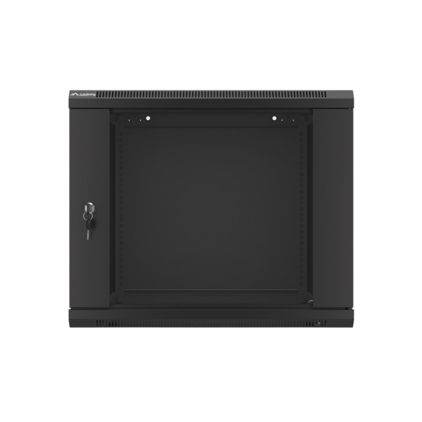 Szafa rack Lanberg 19" 9U 600x600mm wisząca V2 Drzwi szklane Czarny