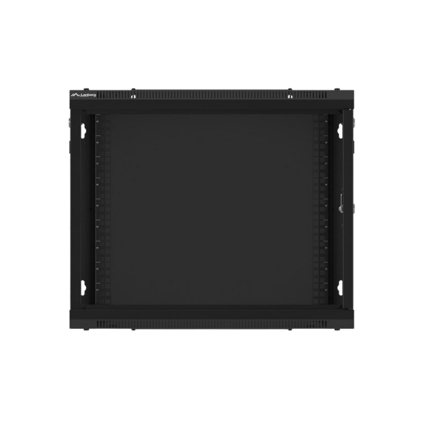Szafa rack Lanberg 19" 9U 600x600mm wisząca V2 Drzwi szklane Czarny