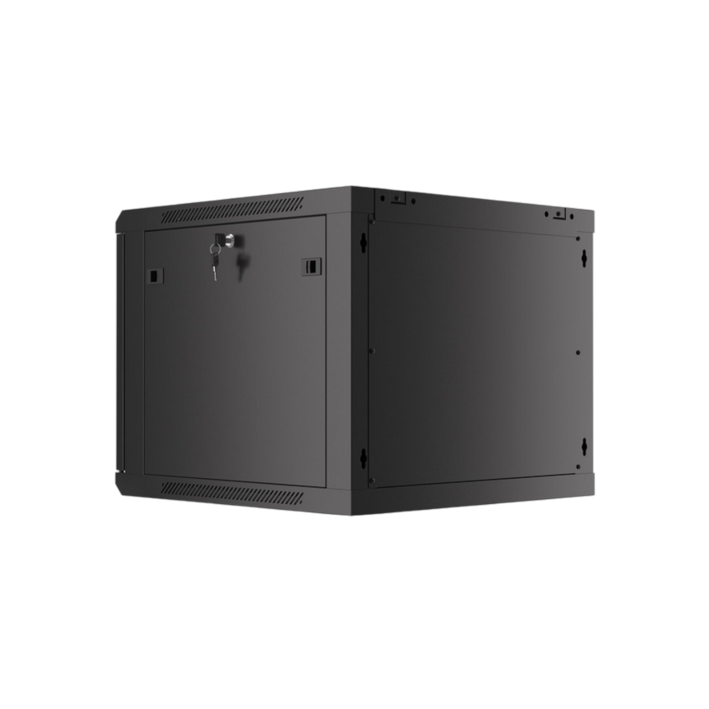 Szafa rack Lanberg 19" 9U 600x600mm wisząca V2 Drzwi szklane Czarny