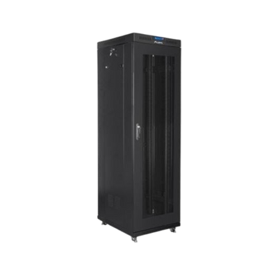Szafa rack Lanberg 19" 42U 600x1000mm stojąca LCD V2 Drzwi perforowane Czarny