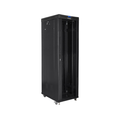 Szafa rack Lanberg 19" 42U 600x1000mm stojąca LCD V2 Drzwi szklane Czarny