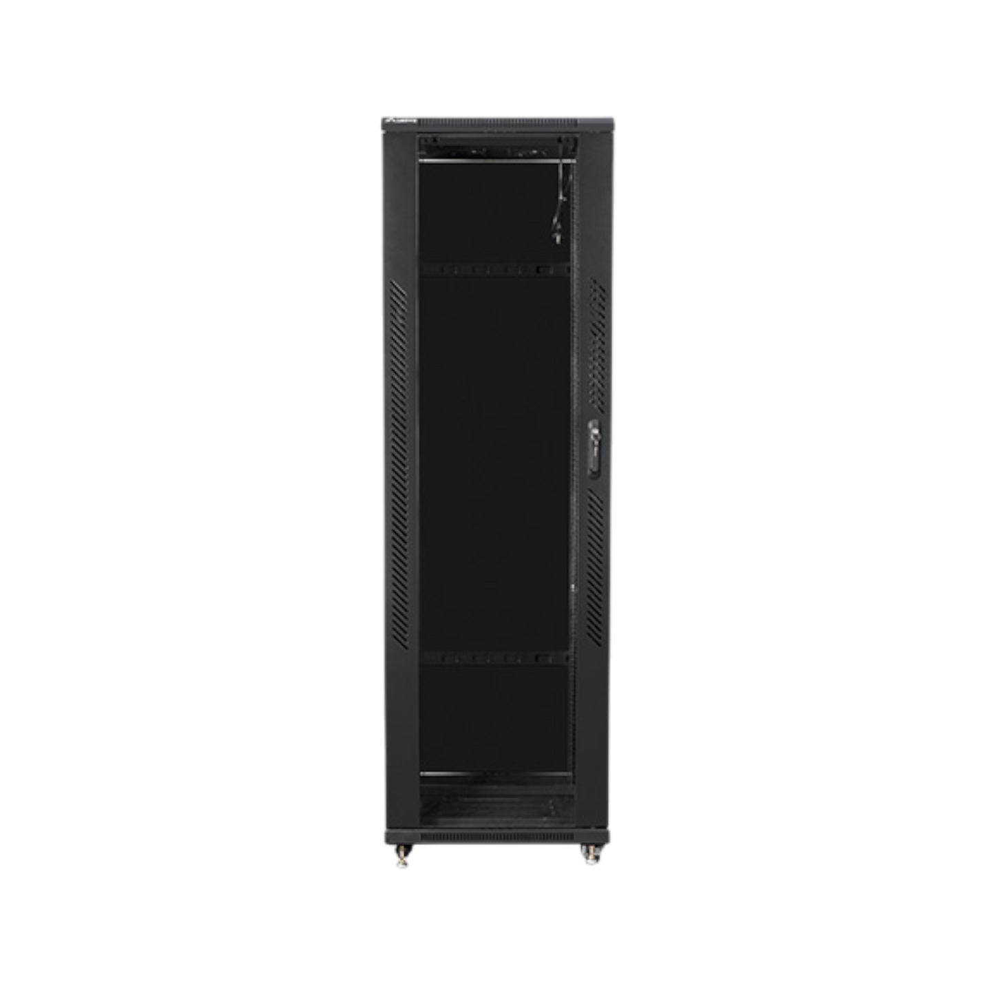 Szafa rack Lanberg 19" 42U 600x800mm stojąca Drzwi szklane Czarny