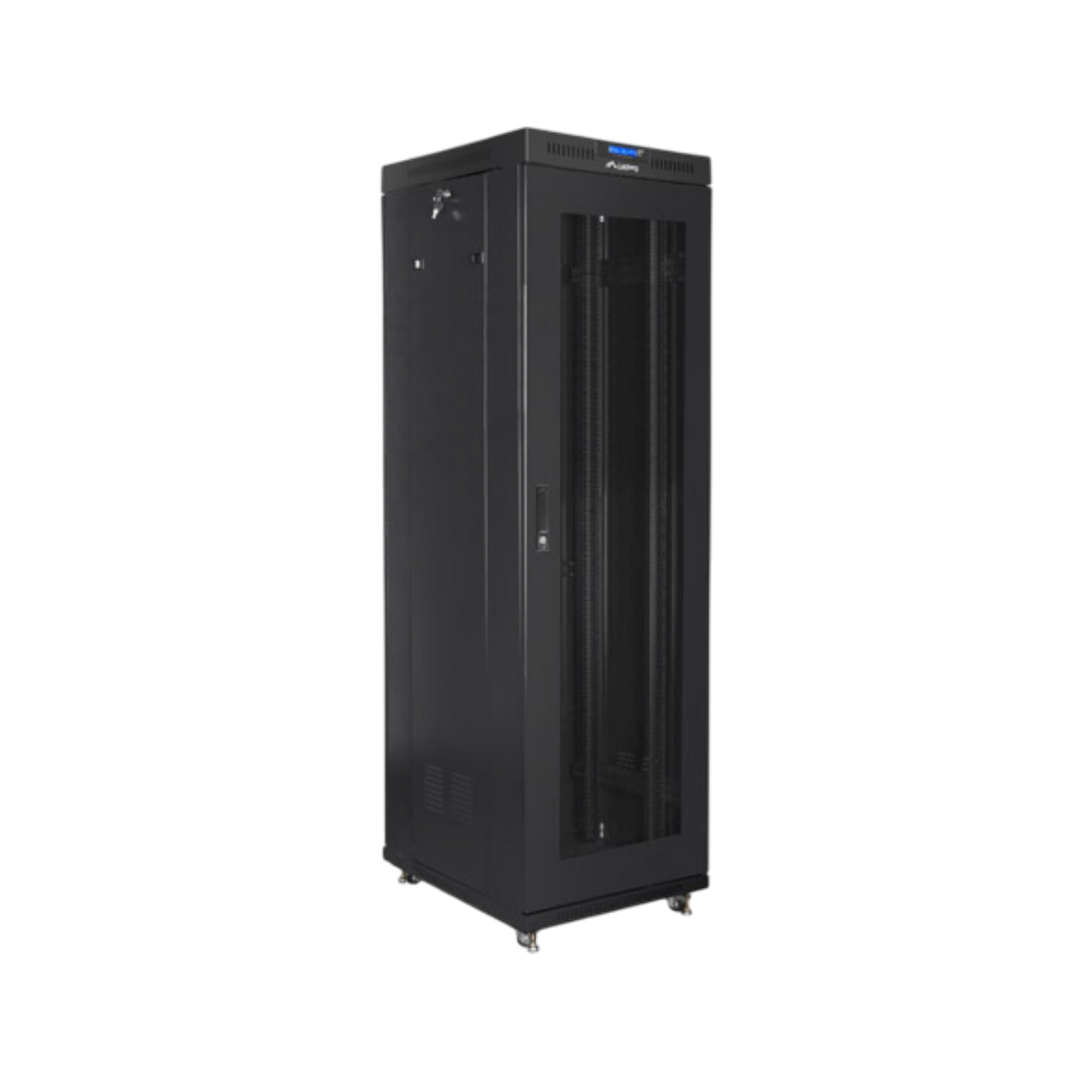 Szafa rack Lanberg 19" 42U 600x800mm stojąca LCD V2 Drzwi perforowane Czarny