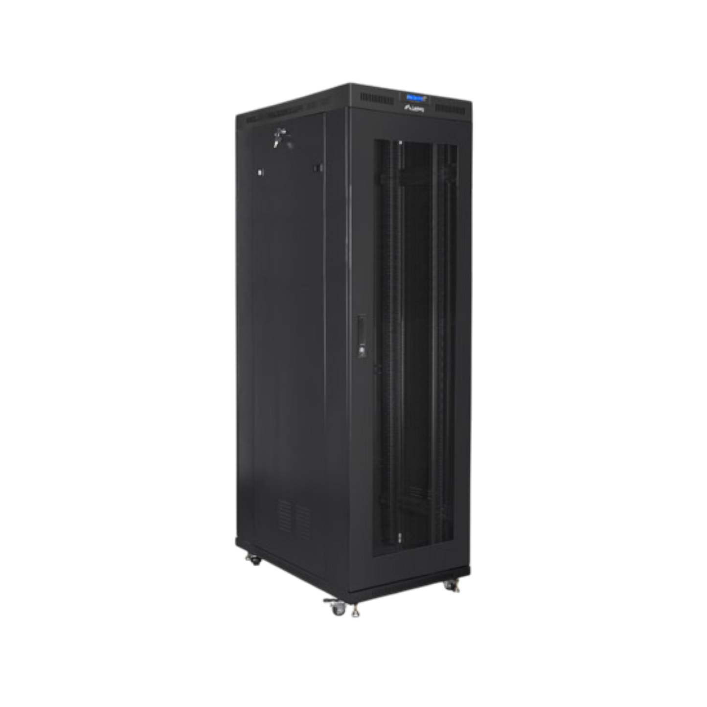 Szafa rack Lanberg 19" 42U 800x1200mm stojąca LCD V2 Drzwi perforowane Czarny