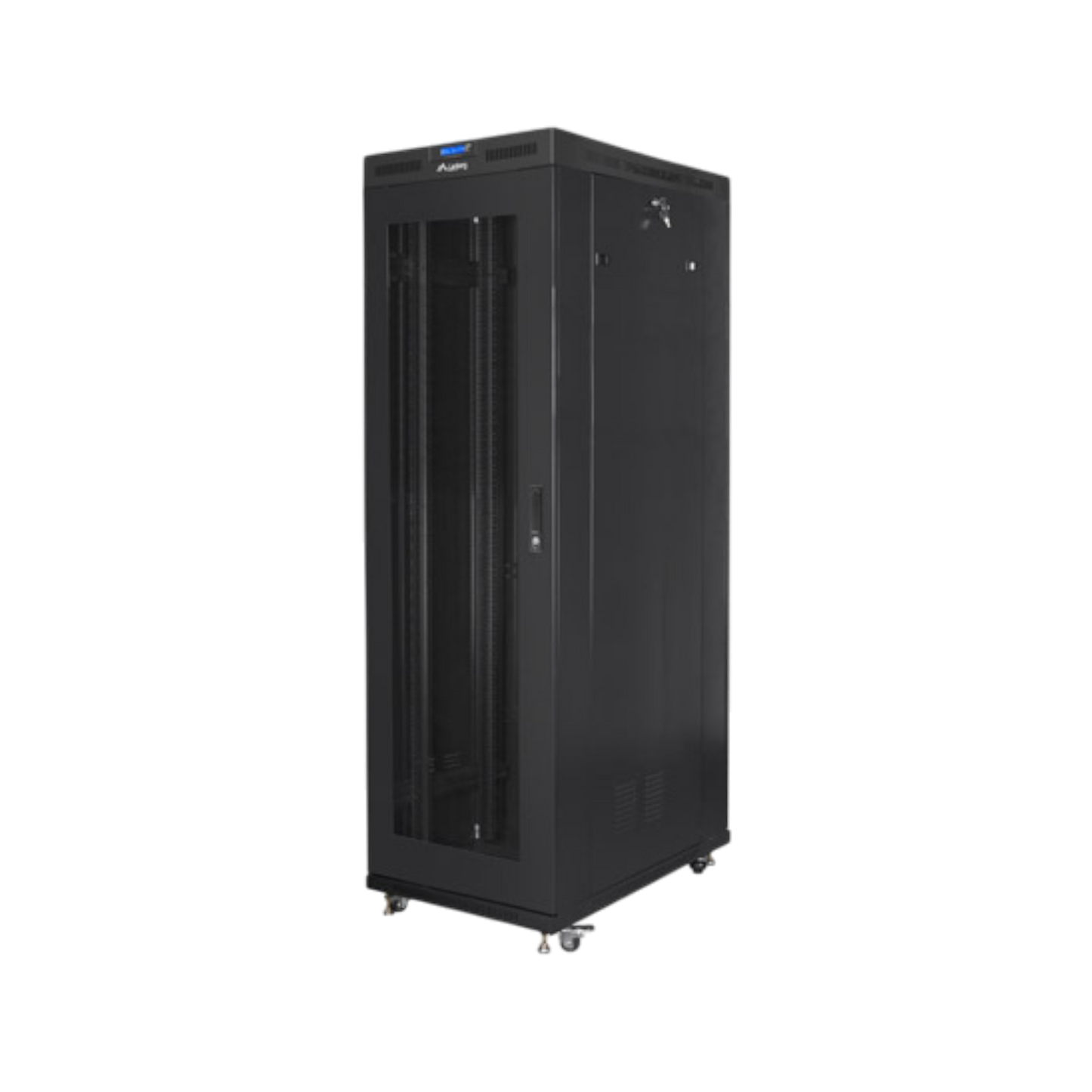 Szafa rack Lanberg 19" 42U 800x1200mm stojąca LCD V2 Drzwi perforowane Czarny