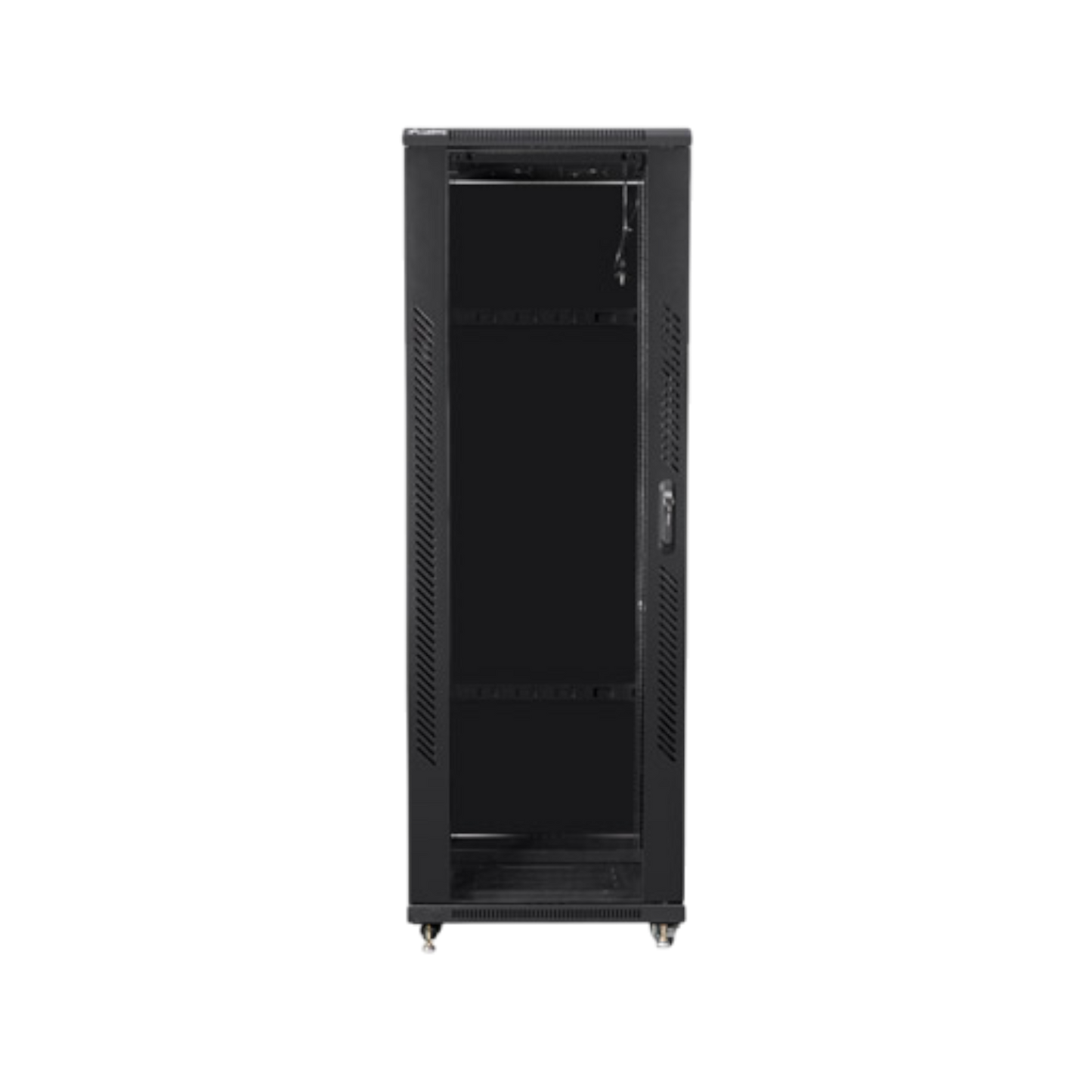 Szafa rack Lanberg 19" 47U 800x800mm stojąca Drzwi szklane Czarny