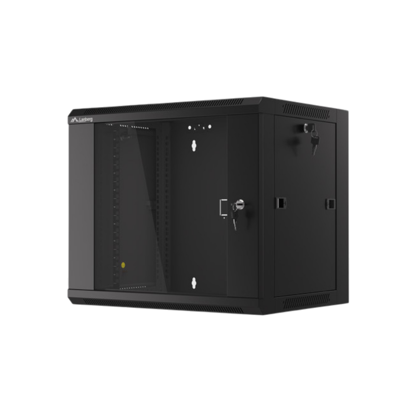 Szafa rack Lanberg 19" 9U 570x450mm wisząca Drzwi szklane Czarny