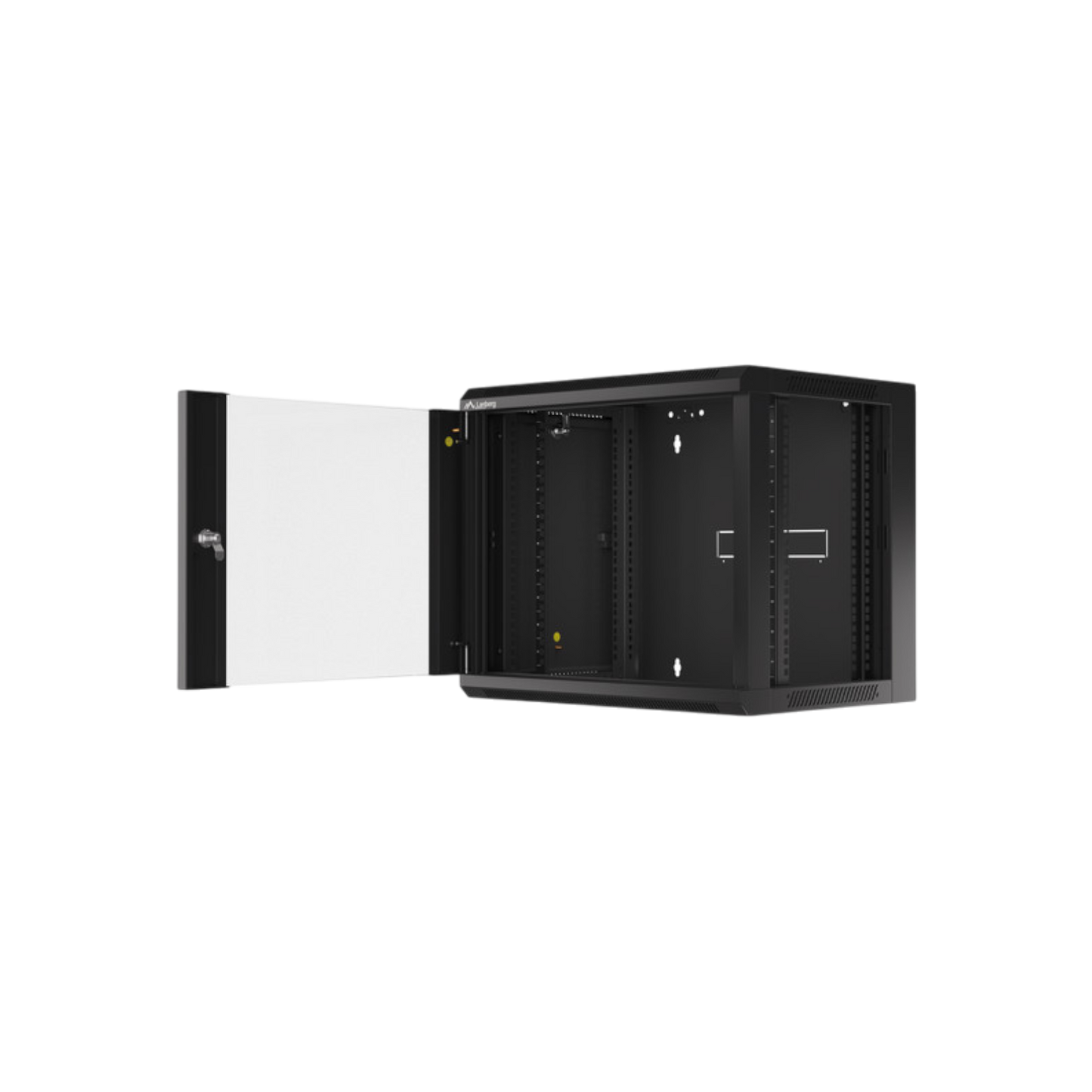 Szafa rack Lanberg 19" 9U 570x450mm wisząca Drzwi szklane Czarny