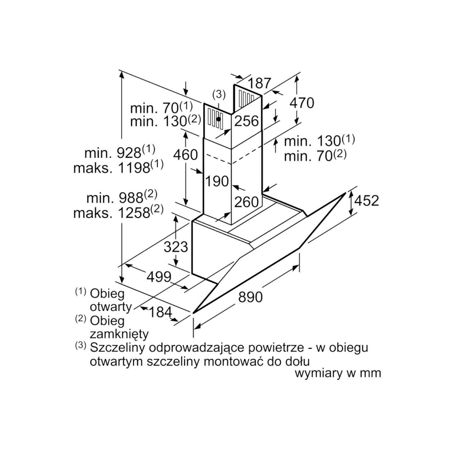 Okap kominowy Bosch DWK97JM20 90cm