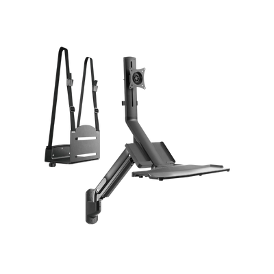 Uchwyt ścienny do monitora i klawiatury z uchwytem na komputer Maclean MC-838 17" - 32" VESA 9kg.