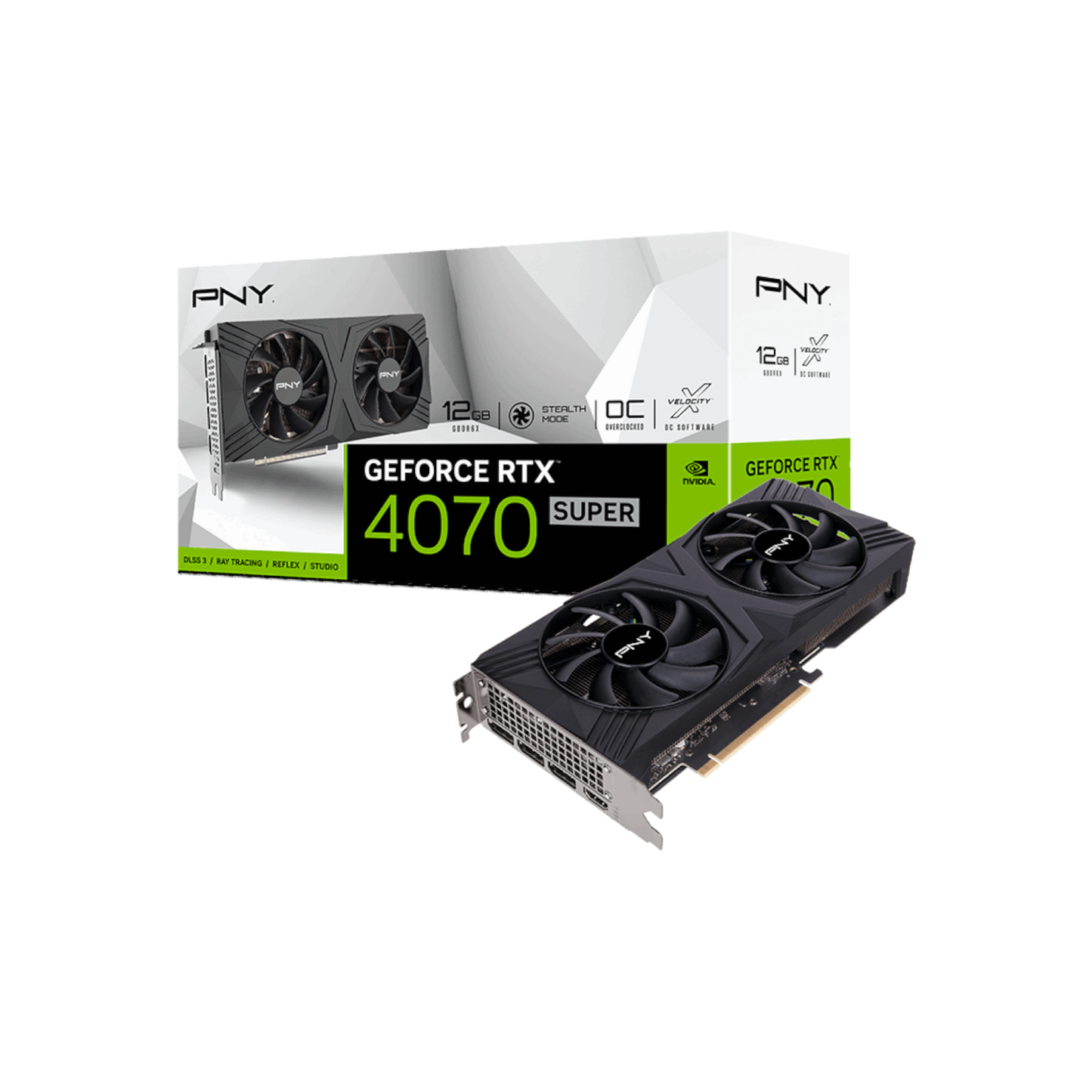 Karta graficzna PNY GeForce RTX 4070 SUPER Verto Dual Fan OC 12GB GDDR6X