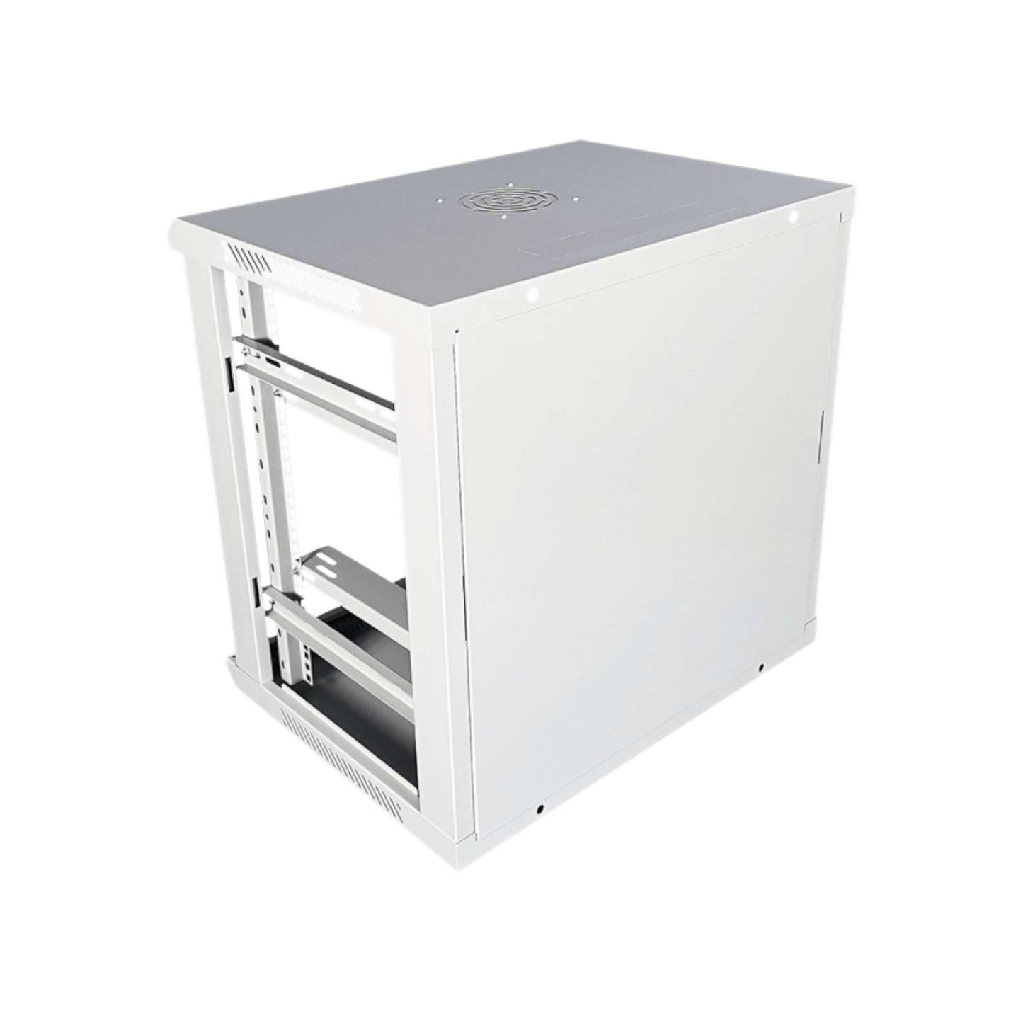 Szafa rack Q-LANTEC 19" 12U 600x450mm wisząca Drzwi szklane Szary