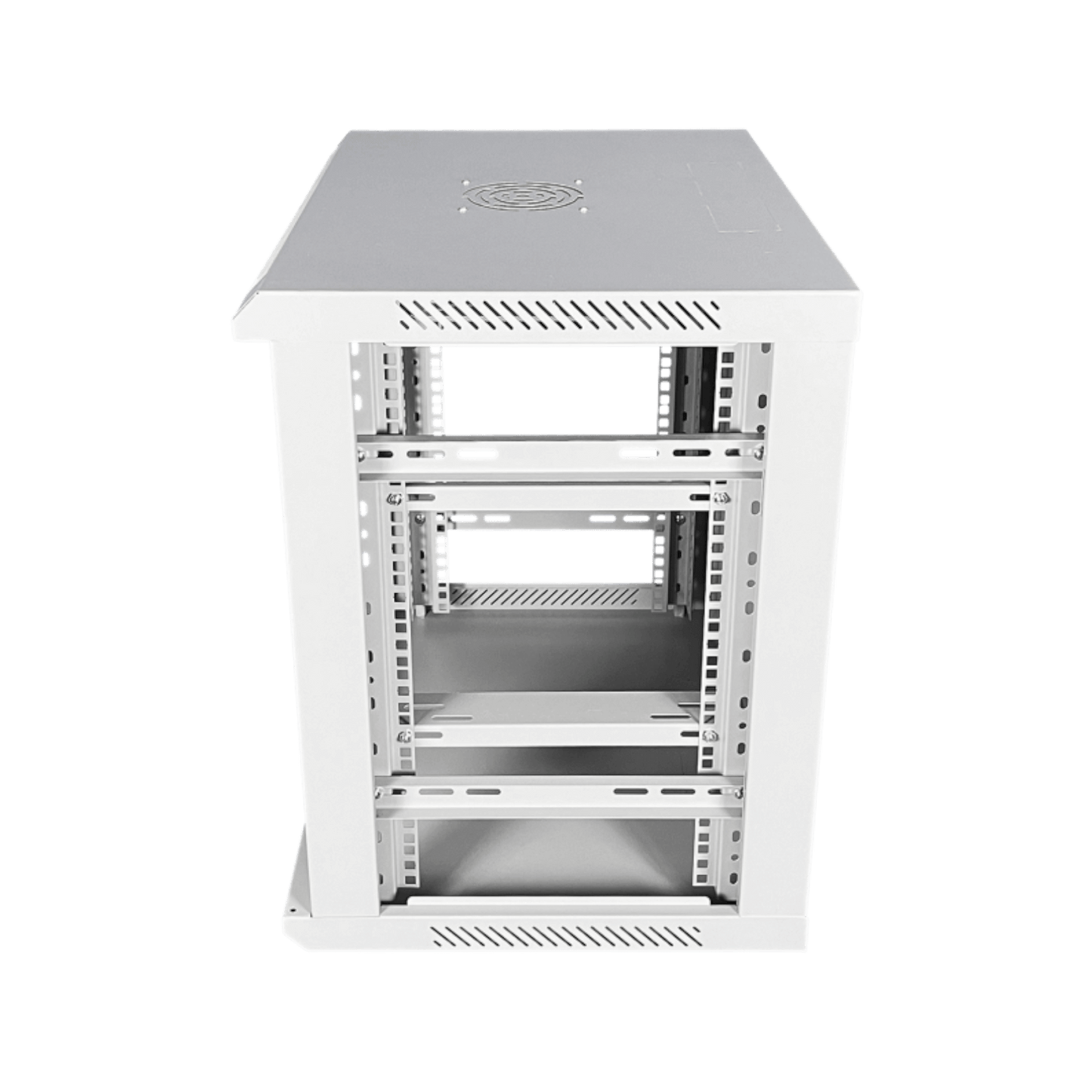 Szafa rack Q-LANTEC 19" 12U 600x450mm wisząca Drzwi szklane Szary