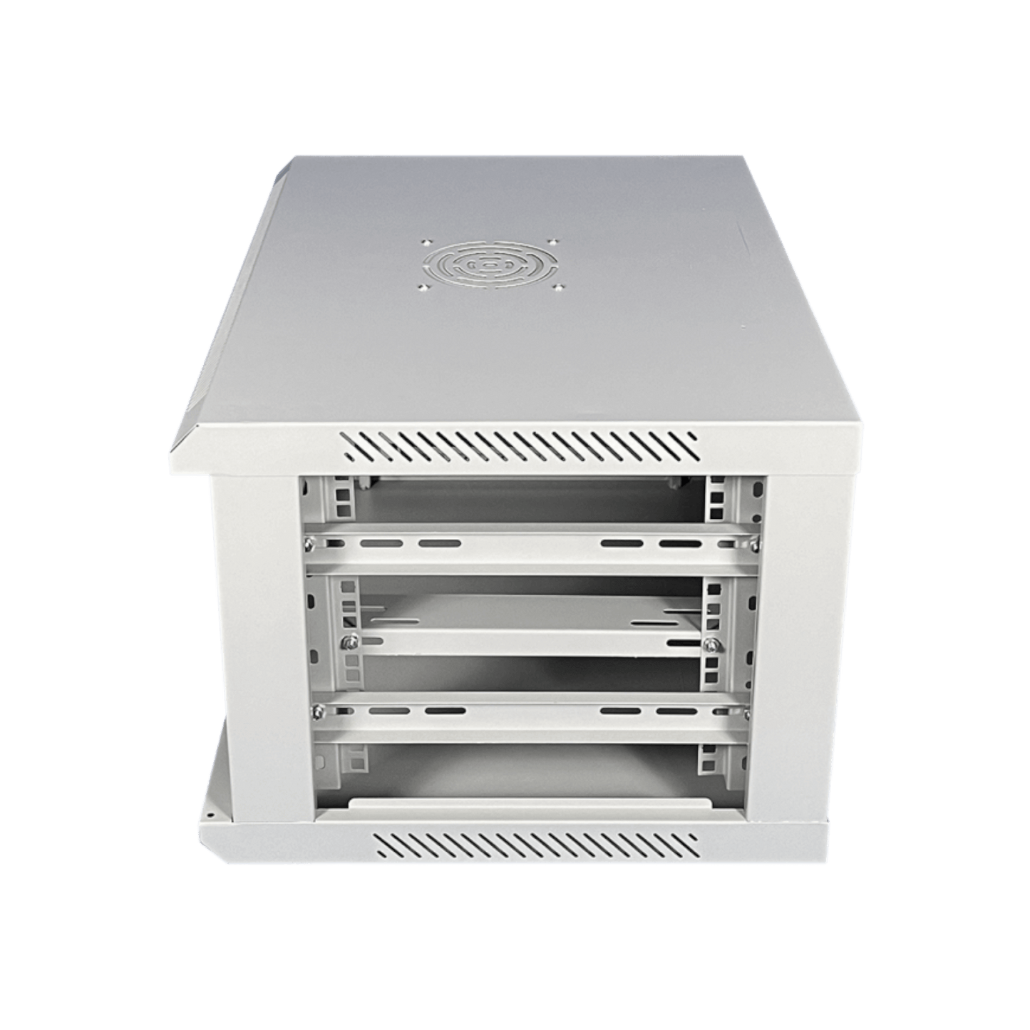 Szafa rack Q-LANTEC 19" 6U 600x450mm wisząca Drzwi szklane Szary