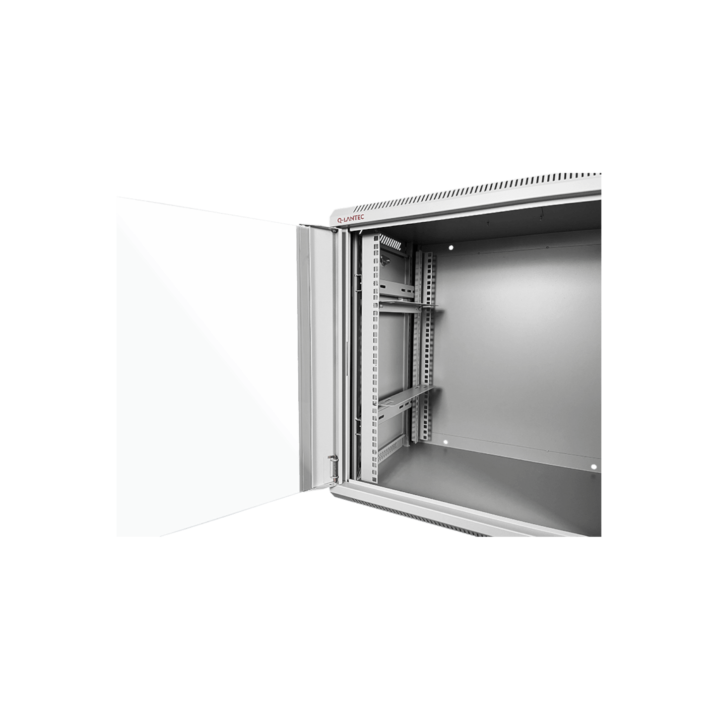 Szafa rack Q-LANTEC 19" 9U 600x450mm wisząca Drzwi szklane Szary