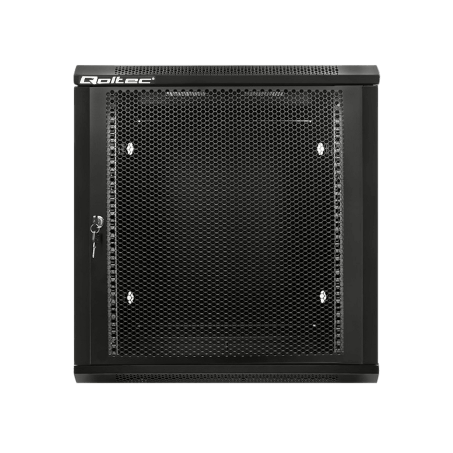 Szafa rack Qoltec 19" 12U 600x635x600mm wisząca Drzwi perforowane Czarny