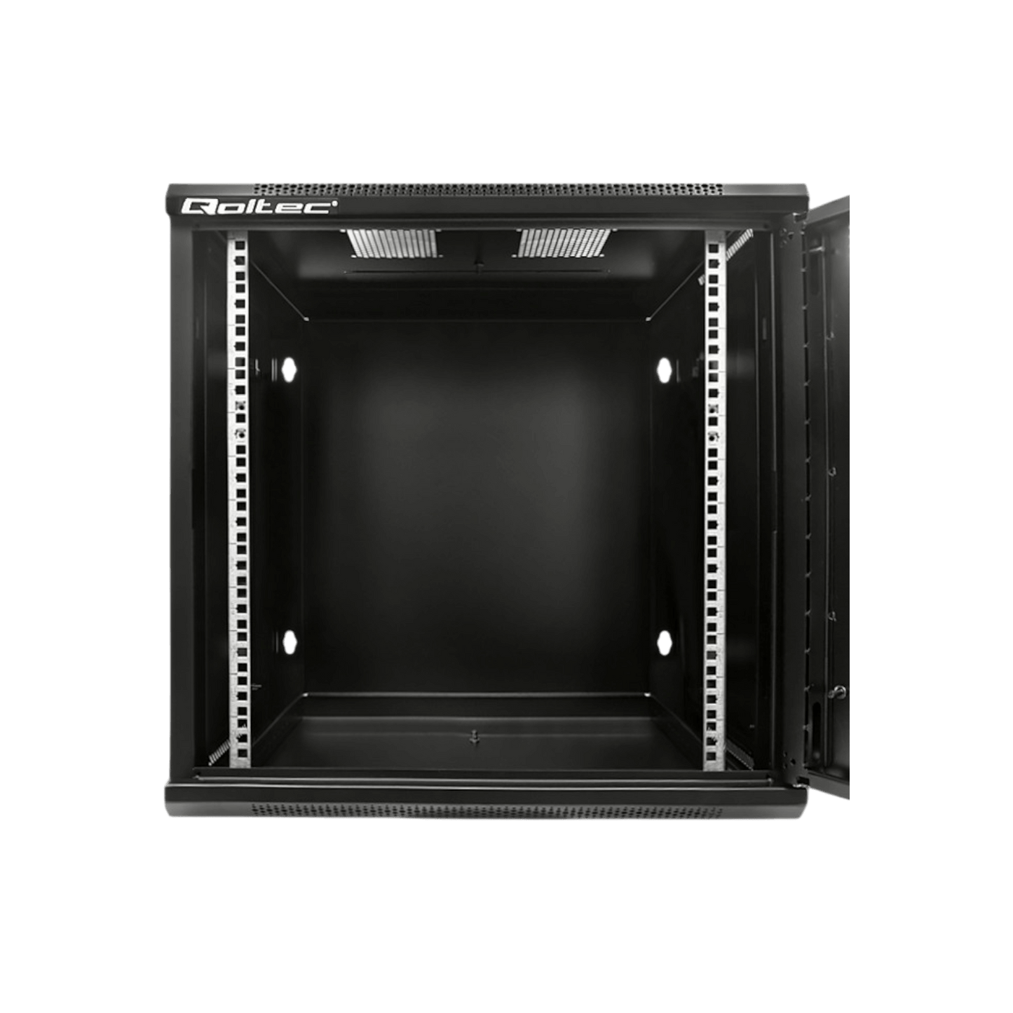Szafa rack Qoltec 19" 12U 600x635x600mm wisząca Drzwi perforowane Czarny