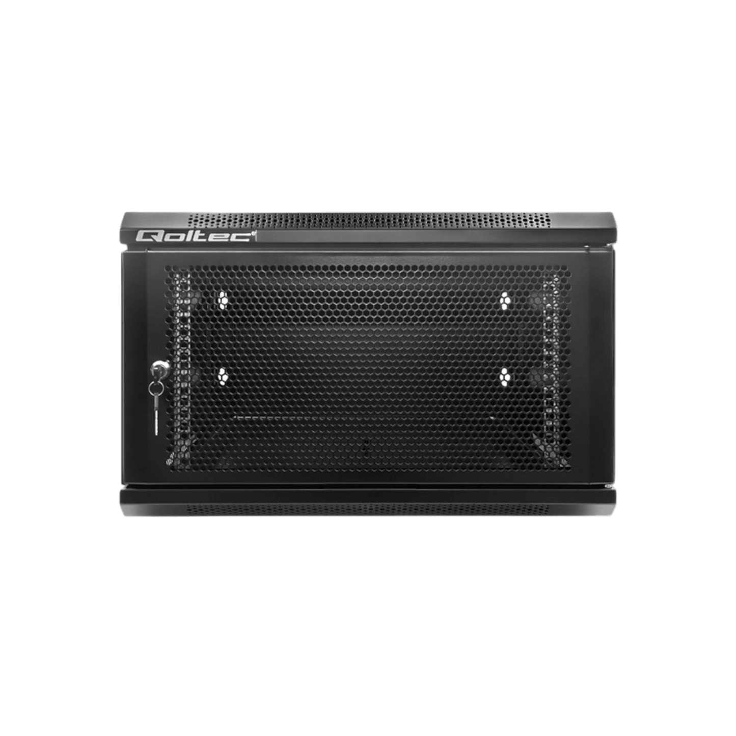 Szafa rack Qoltec 19" 6U 600x370x600mm wisząca Drzwi perforowane Czarny