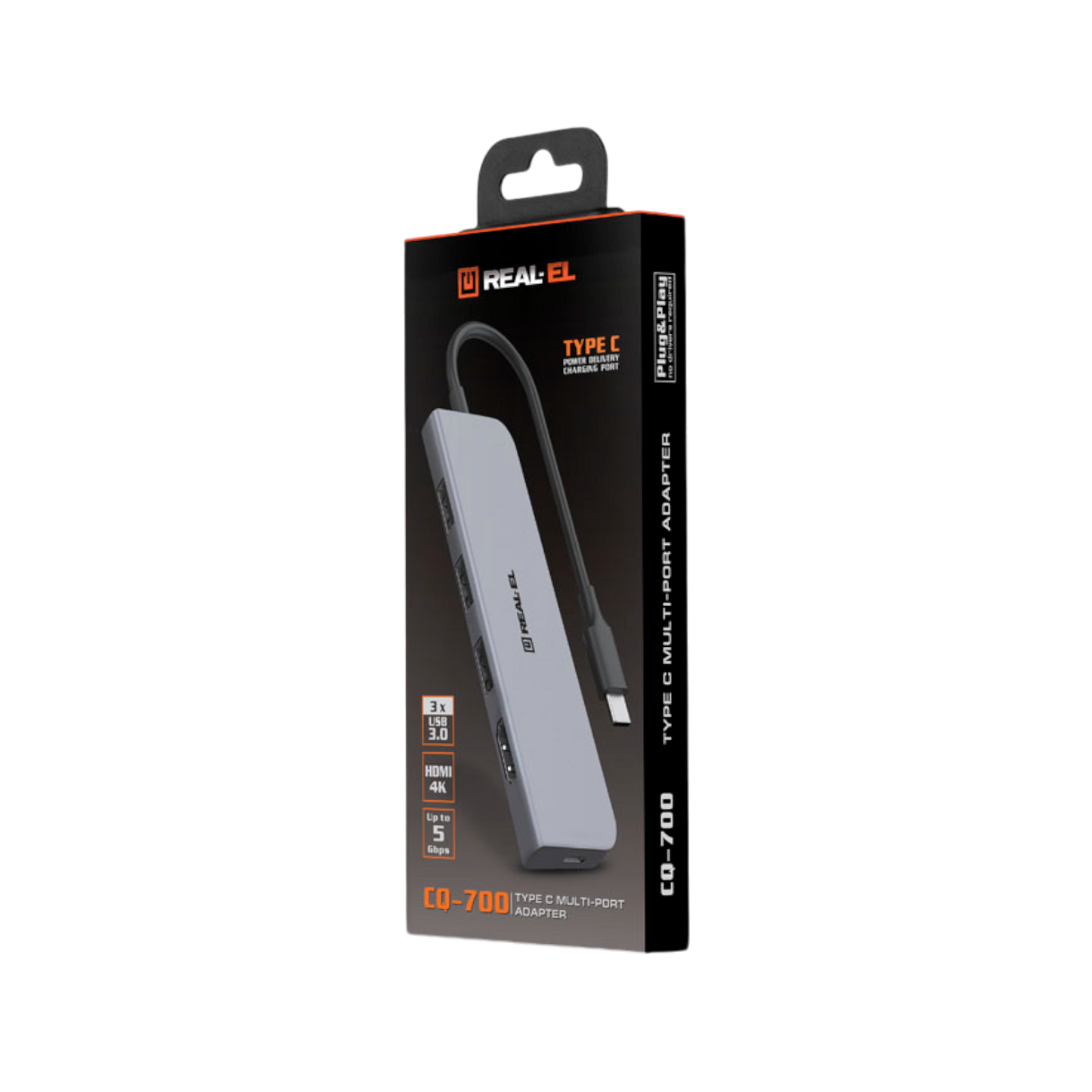 Wielofunkcyjna stacja dokująca REAL-EL CQ-700 USB-C