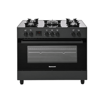 Kuchnia gazowo-elektryczna Ravanson KWGE-K90 Glass Black