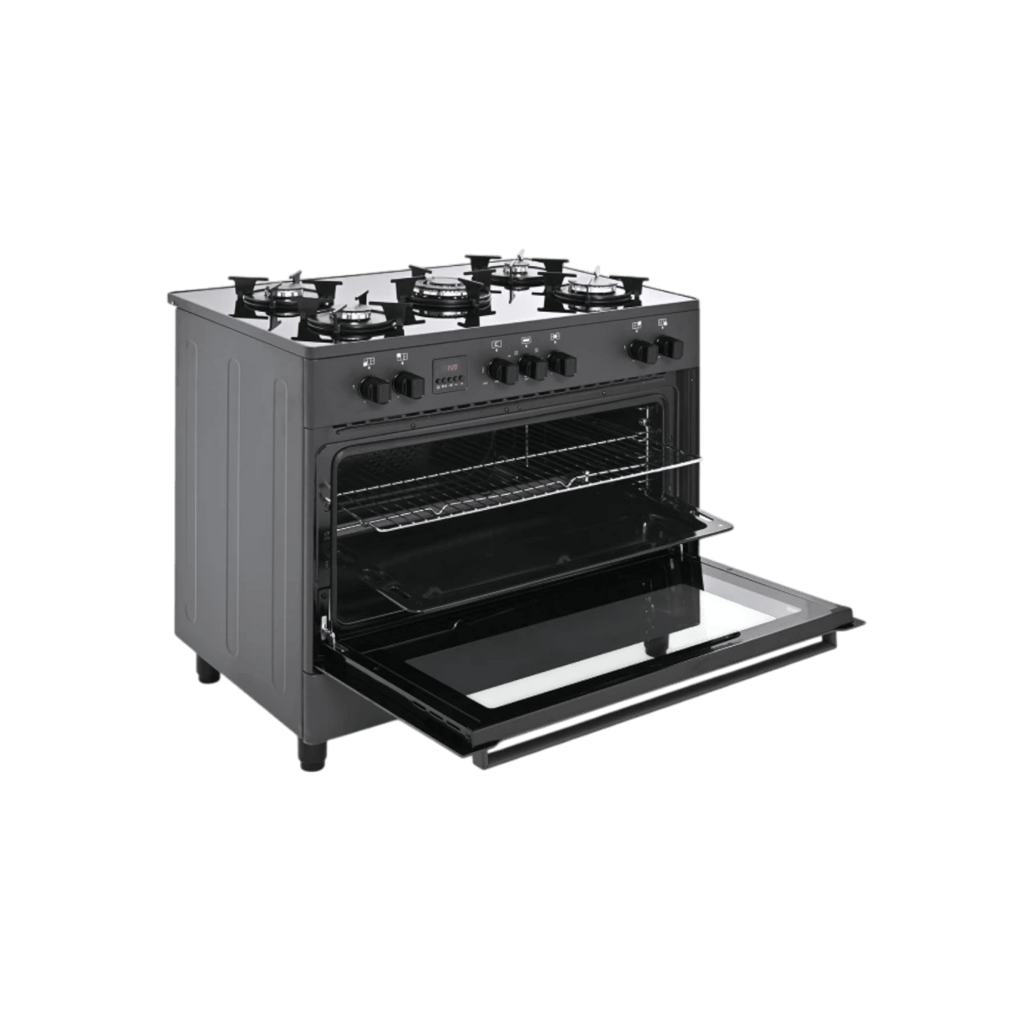 Kuchnia gazowo-elektryczna Ravanson KWGE-K90 Glass Black