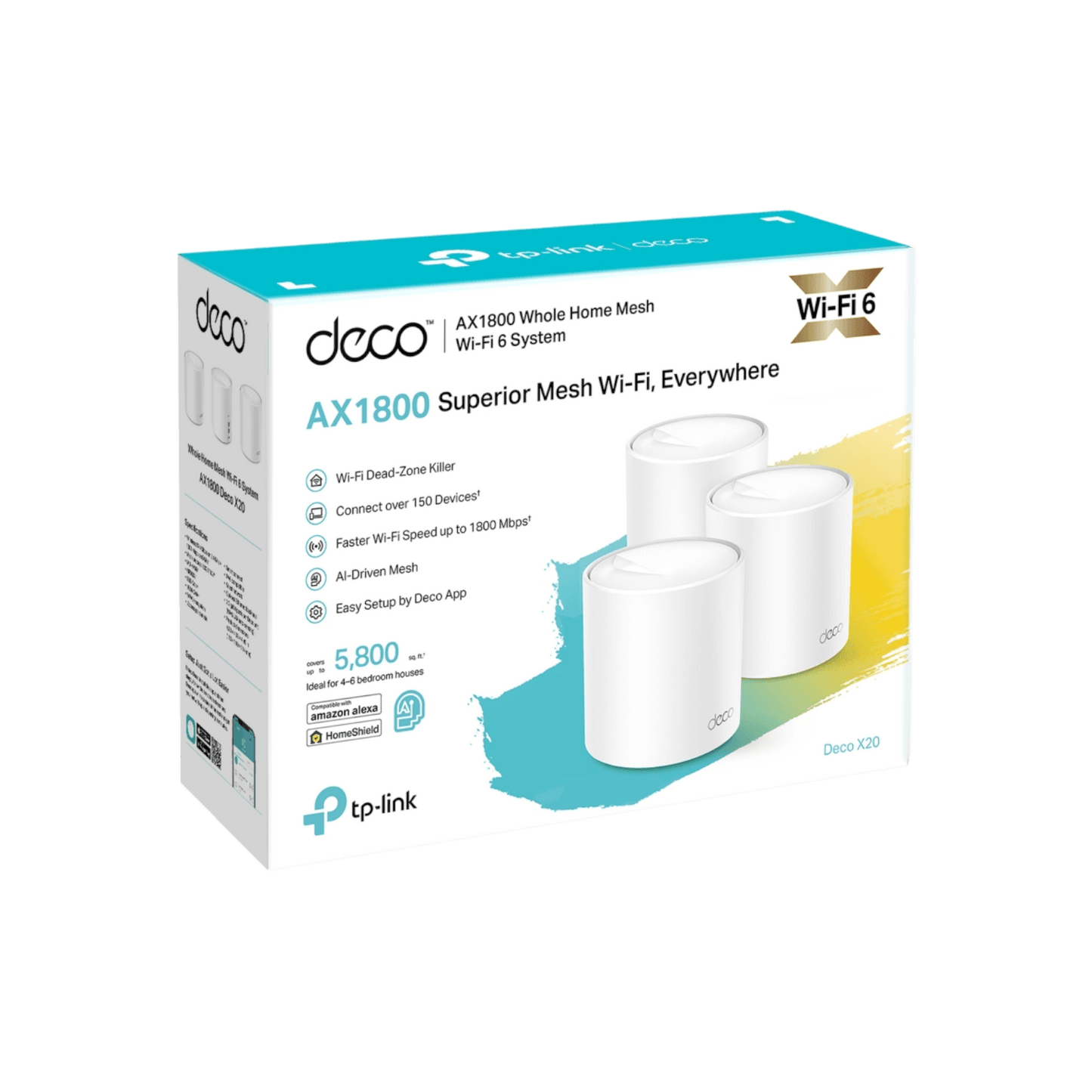 Router TP-LINK Deco X20 System Wi-Fi Mesh AX1800 (3-pak)