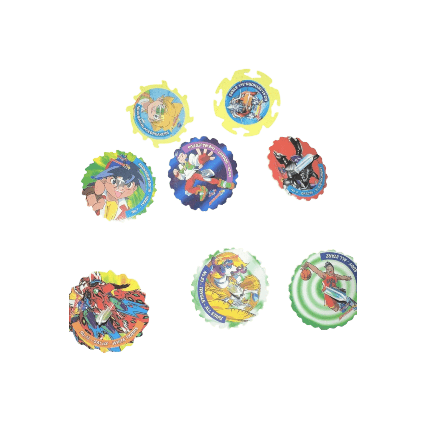 Tazos Spinner Beyblade z Cheetos i Lay's