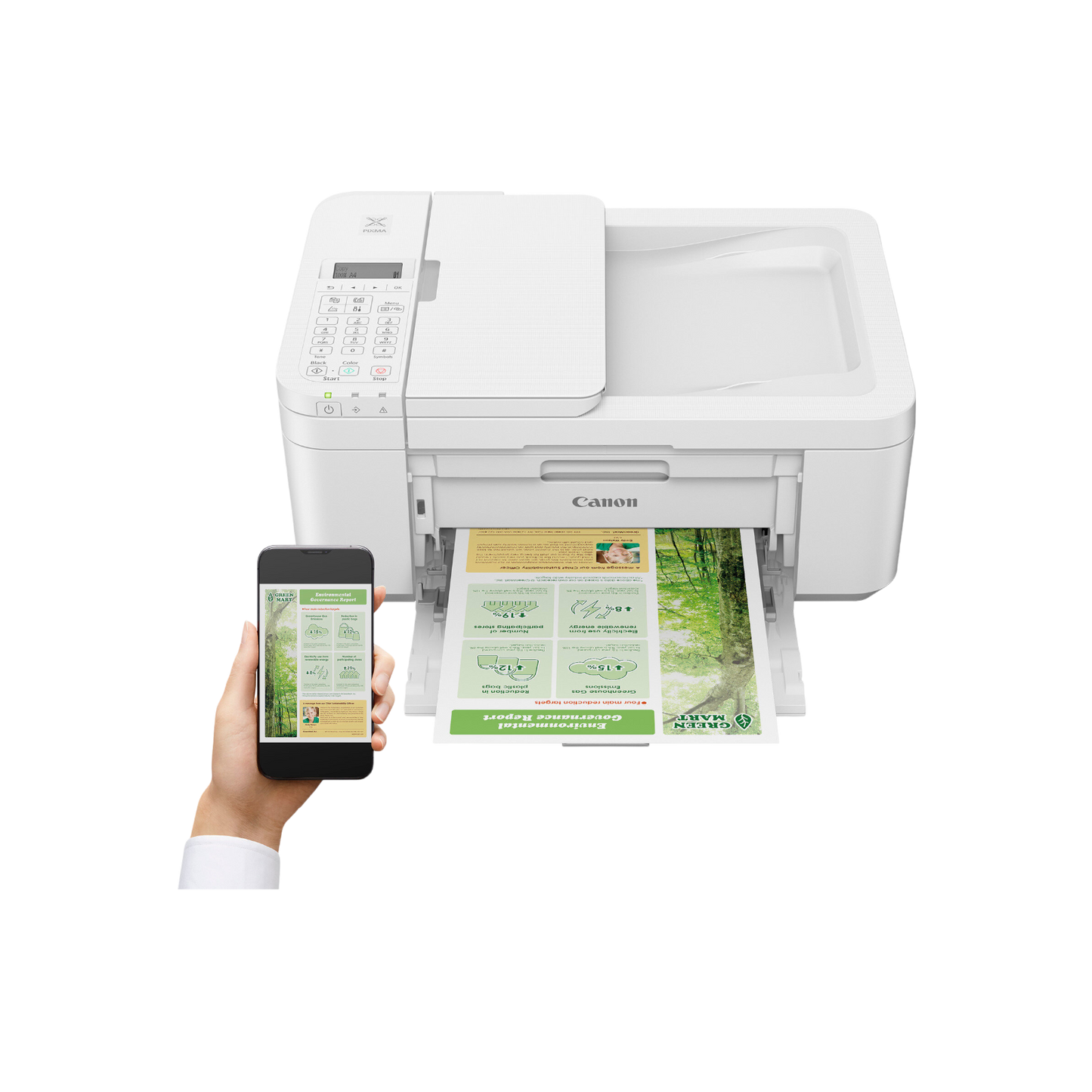 Urządzenie wielofunkcyjne atramentowe Canon Pixma TR4651 Biały