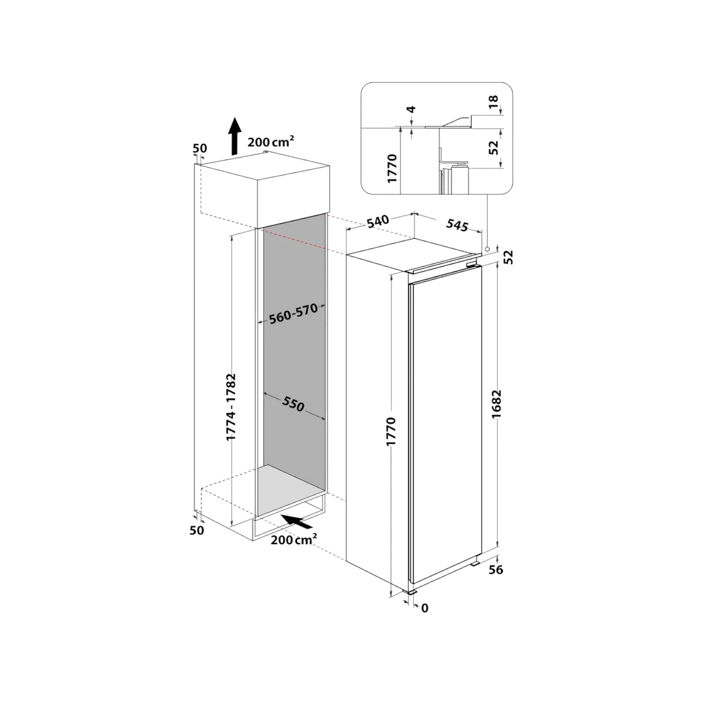 Zamrażarka do zabudowy szufladowa Whirlpool AFB 18402 No Frost