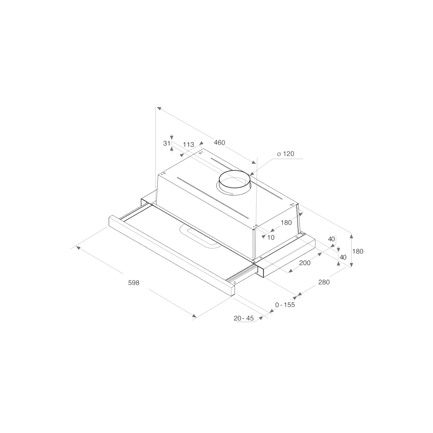 Okap teleskopowy Whirlpool AKR 750 GK 60cm