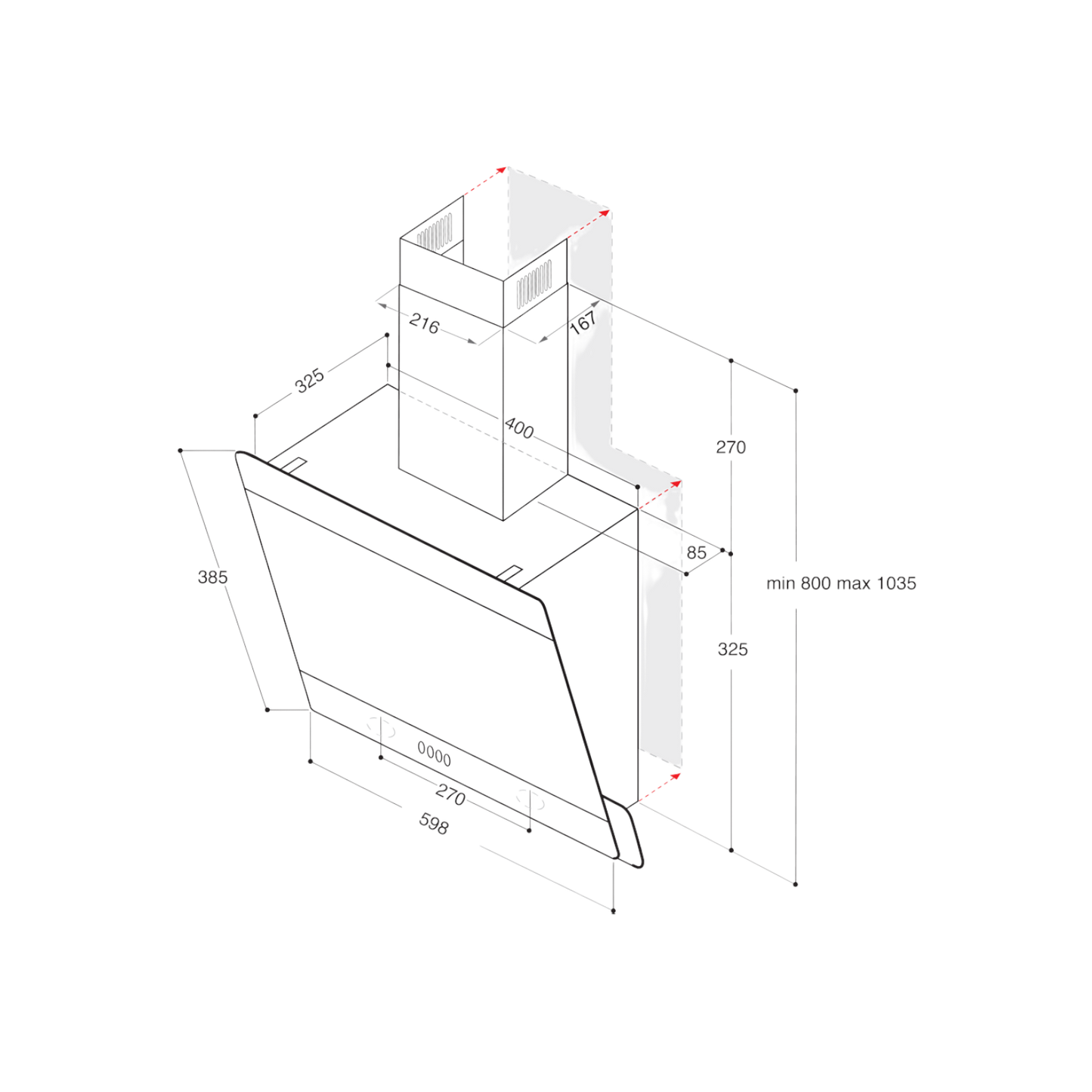 Okap kominowy Whirlpool AKR 65F LM K 60cm