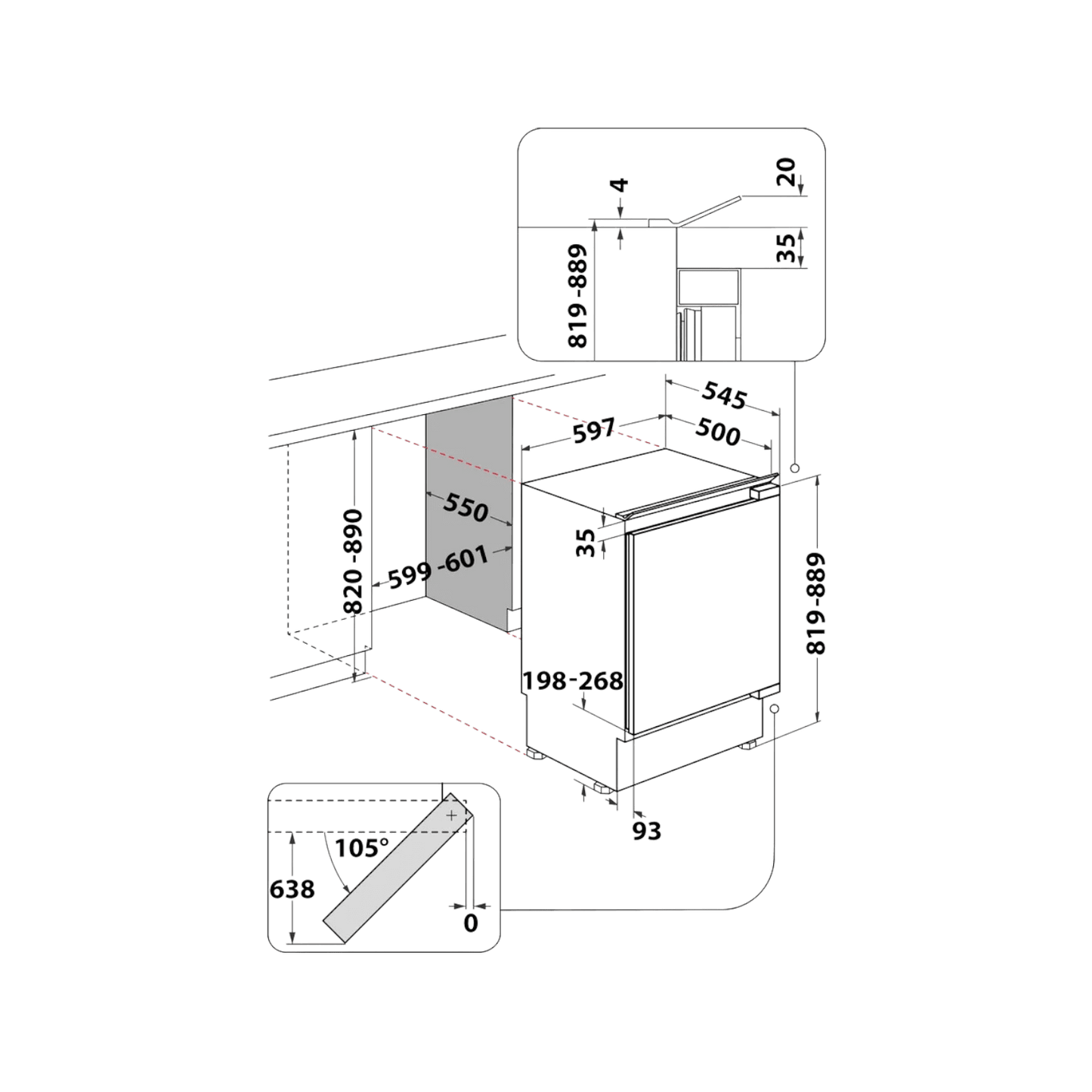 Zamrażarka do zabudowy szufladowa Whirlpool WBUFZ011