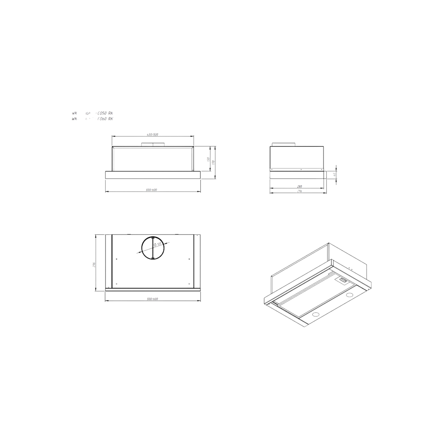 Okap teleskopowy Akpo WK-7 Light Eco RK 50 50cm Biały
