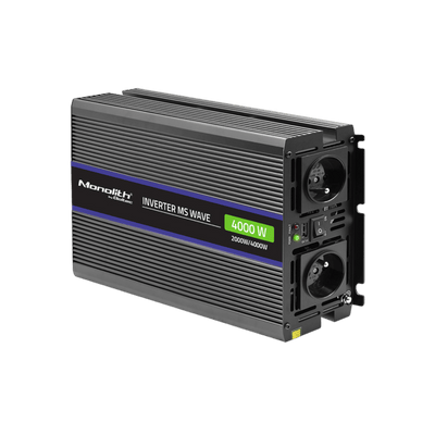 Przetwornica Qoltec Monolith 4000 MS Wave 51928 12V na 230V 2000W/4000W Modyfikowana sinusoida.