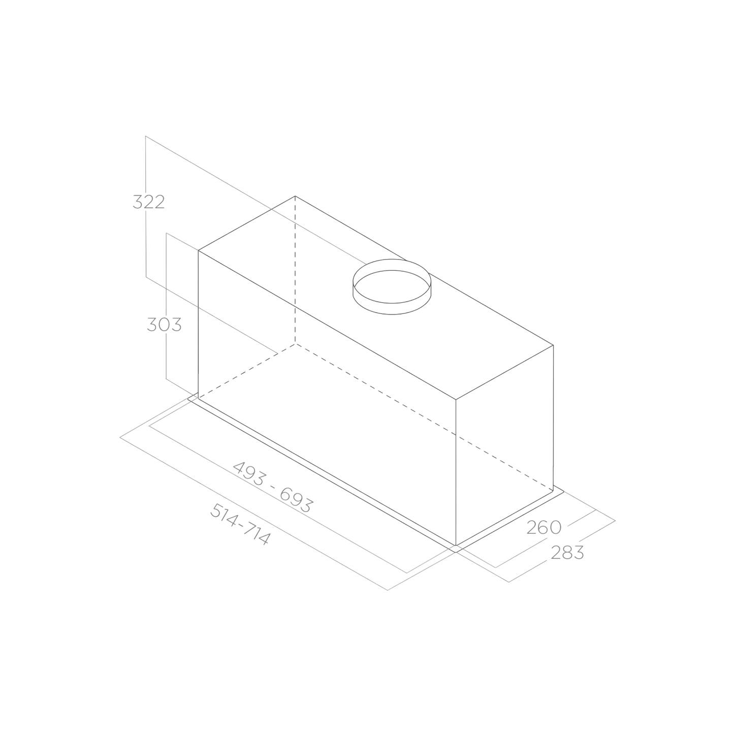 Okap do zabudowy Elica LANE BL/A/52 60cm