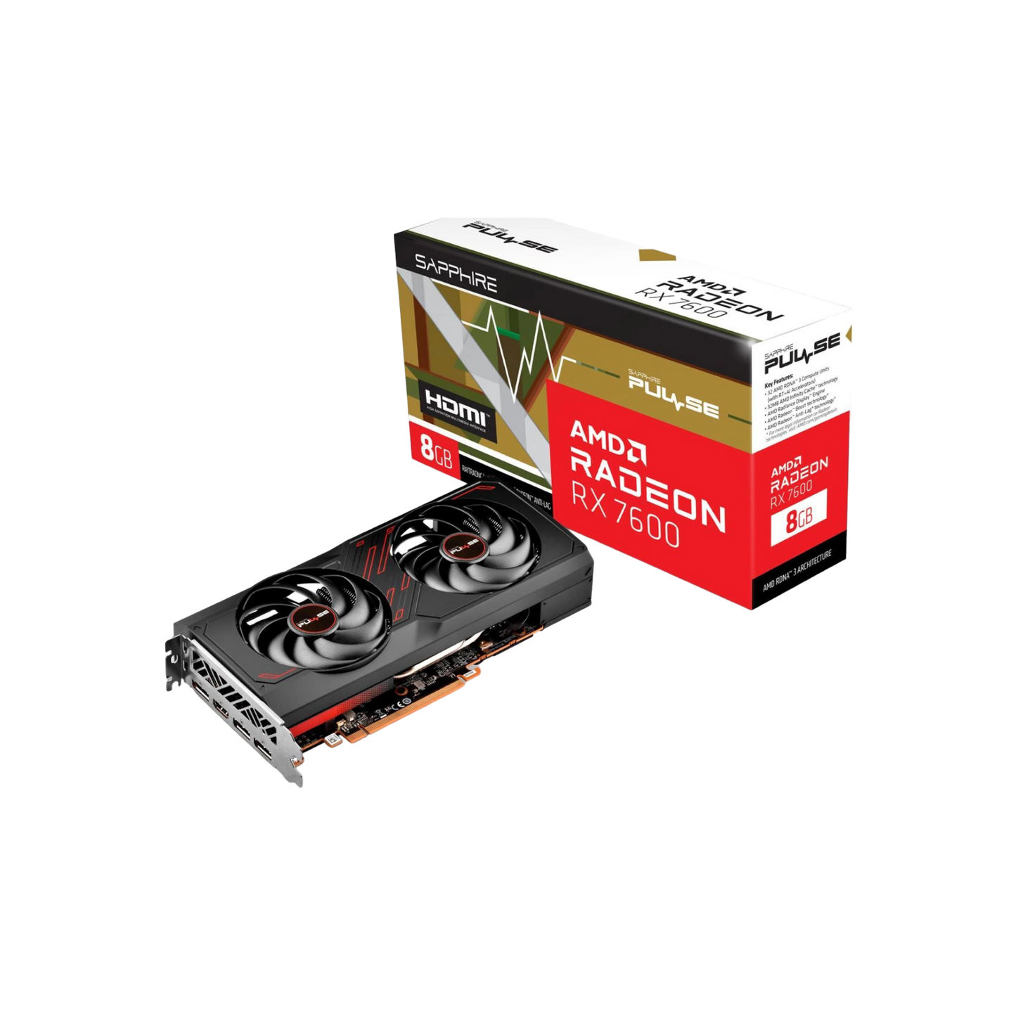 Karta graficzna Sapphire Radeon RX 7600 PULSE GAMING OC 8GB GDDR6