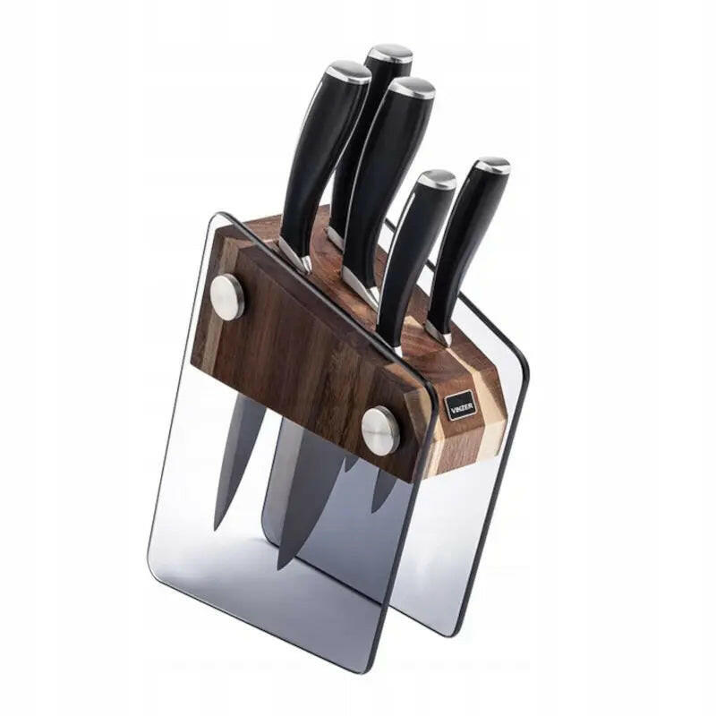 Zestaw noży kuchennych w bloku VINZER CRYSTAL 6 el. 50113 od Vinzer w SimplyBuy.pl