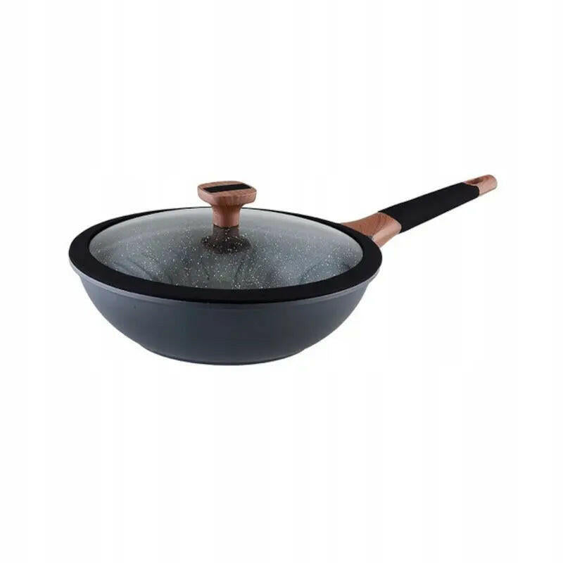 Patelnia wok z pokrywką VINZER GREBLON INDUCTION LINE 28 cm 50505 od Vinzer w SimplyBuy.pl