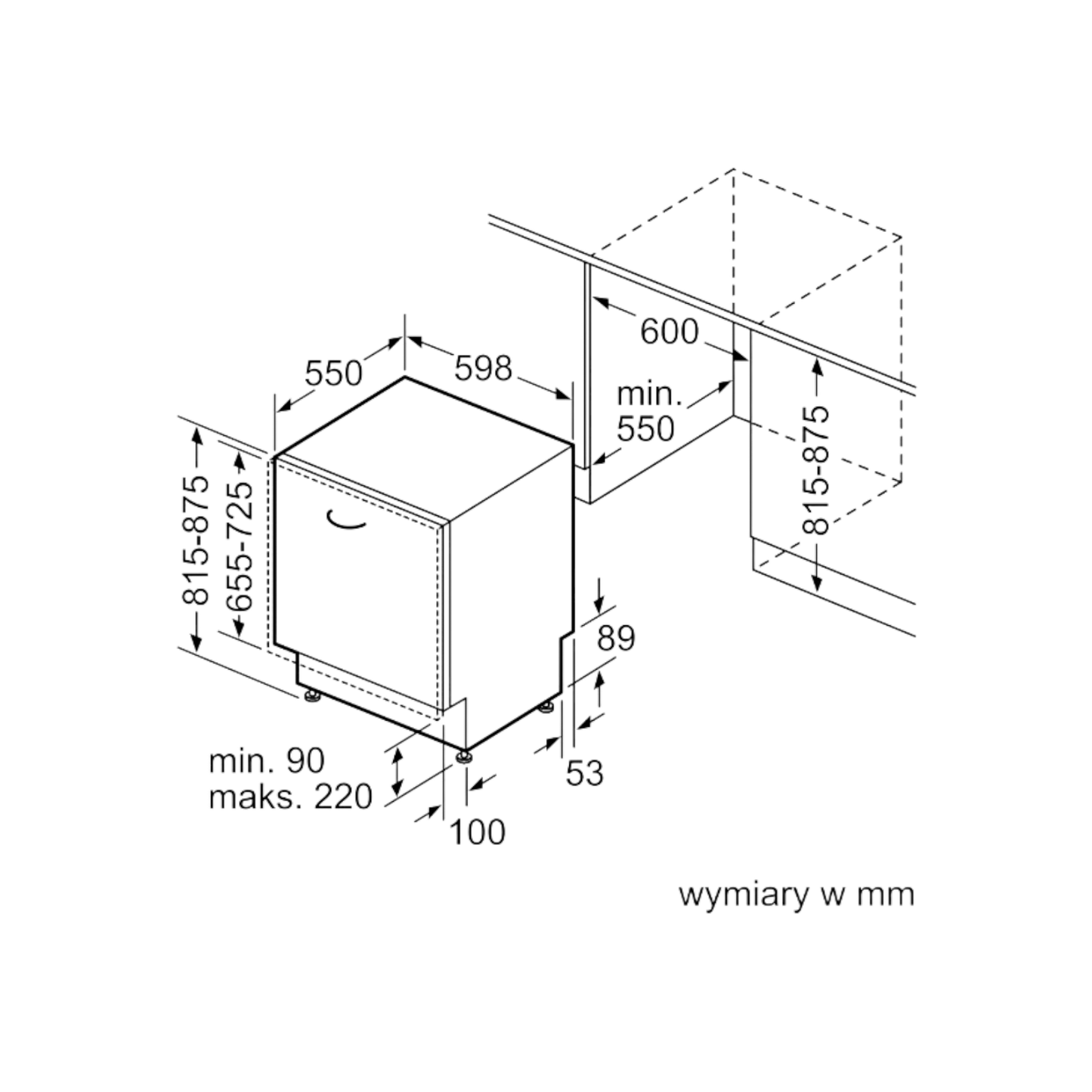 Zmywarka do zabudowy Bosch SMV2ITX16E 60cm