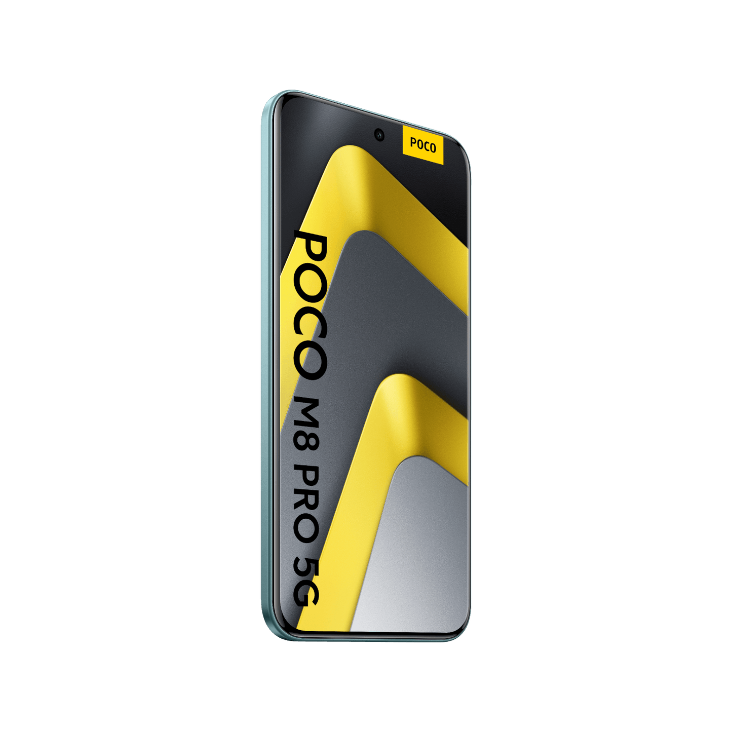 POCO M8 Pro 5G niebieski przód prawy bok